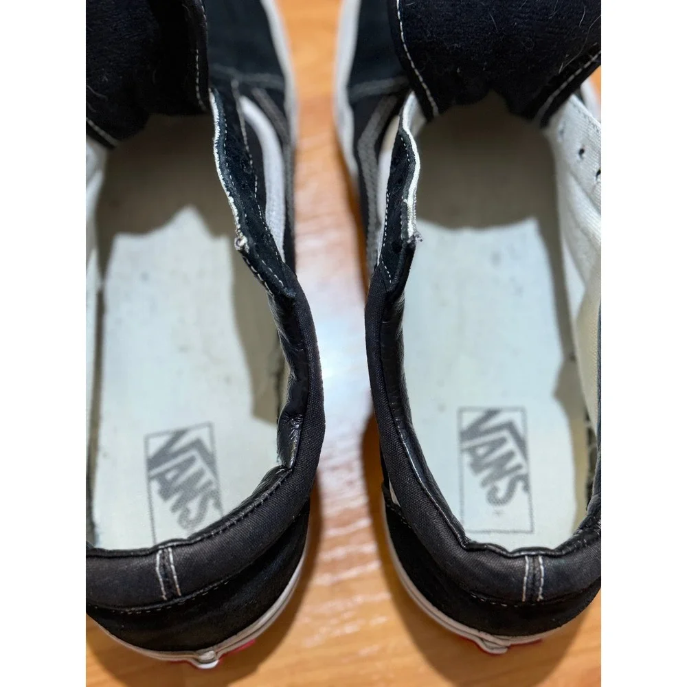 Vans Old Skool Mens 11 Black White Suede Canvas Skate Shoes Sneakers Sanitized - Picture 9 of 12